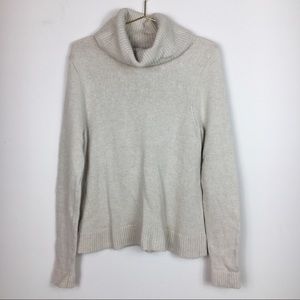 JCREW CREAM WOOL BLEND TURTLENECK